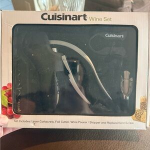 Cuisinart Silver and Black Wine Set